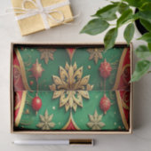 Rood groen decoratief feestweefselpapier tissuepapier (Geschenk)