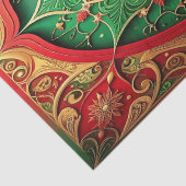 Rood groen decoratief feestweefselpapier tissuepapier (Detail)