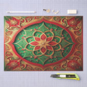 Rood groen decoratief feestweefselpapier tissuepapier (Craft)