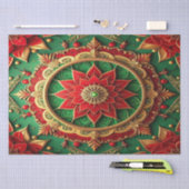 Rood groen decoratief feestweefselpapier tissuepapier (Craft)
