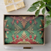 Rood groen decoratief feestweefselpapier tissuepapier (Geschenk)