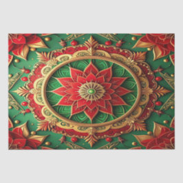 Rood groen decoratief feestweefselpapier tissuepapier