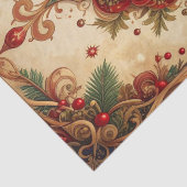 Rood groen decoratief feestzakdoek papier (Detail)
