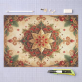 Rood groen decoratief feestzakdoek papier (Craft)