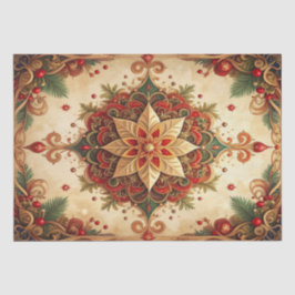 Rood groen decoratief feestzakdoek papier