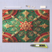 Rood groen decoratief feestzakdoek papier (Craft)