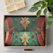 Rood groen decoratief feestzakdoek papier (Geschenk)