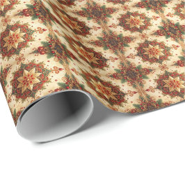Rood groen decoratief kerstcadeaupapier cadeaupapier