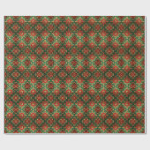 Rood groen decoratief kerstcadeaupapier cadeaupapier (Vlak)