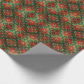 Rood groen decoratief kerstcadeaupapier cadeaupapier (Hoek)