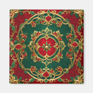Rood Groen Decoratieve Kerstvakantie Magneet