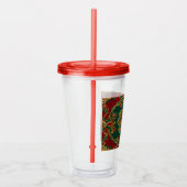 Rood Groen Decoratieve Vakantie Acryl Tumbler Acryl Drinkbeker (Rechts)