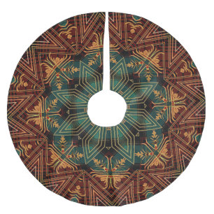 Rood groen decoratieve vakantie boom rok kerstboom rok