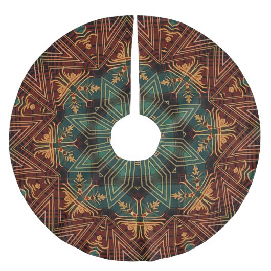 Rood groen decoratieve vakantie boom rok kerstboom rok (Voorkant)