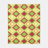 Rood Groen Diamant Geometrisch  Fleece Deken (Voorkant)