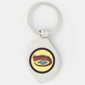 rood groen draak dame art nouveau stijl sleutelhanger (Voorkant)