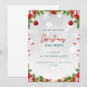 Rood & Groen Eenvoudig Kerstfeest Kaart (Voorkant / Achterkant)