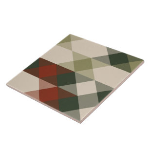rood groen en beige geometrisch tegeltje
