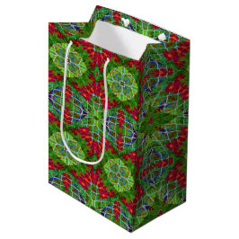 Rood, groen en blauw geometrisch medium cadeauzakje