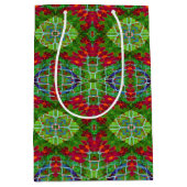 Rood, groen en blauw geometrisch medium cadeauzakje (Voorkant)