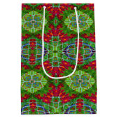Rood, groen en blauw geometrisch medium cadeauzakje (Achterkant)