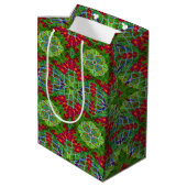 Rood, groen en blauw geometrisch medium cadeauzakje (Achterkant Gekanteld)