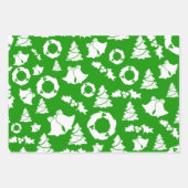 Rood, groen en blauw kerstpatroon inpakpapier vel (Voorkant 2)