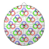 Rood, groen en blauw vistuig dartbord (Voorkant)