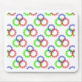 Rood, groen en blauw vistuig muismat (Voorkant)