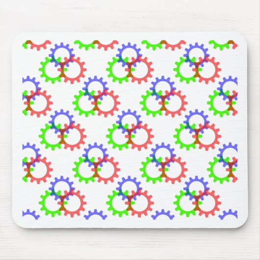 Rood, groen en blauw vistuig muismat (Voorkant)