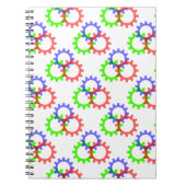 Rood, groen en blauw vistuig notitieboek (Voorkant)