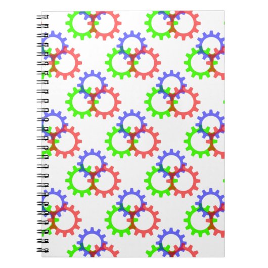 Rood, groen en blauw vistuig notitieboek (Voorkant)