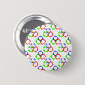 Rood, groen en blauw vistuig ronde button 5,7 cm (Voorkant /achterkant)