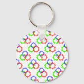 Rood, groen en blauw vistuig sleutelhanger (Voorkant)