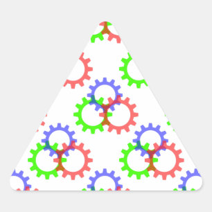 Rood, groen en blauw vistuig sticker