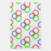 Rood, groen en blauw vistuig theedoek (Verticaal)