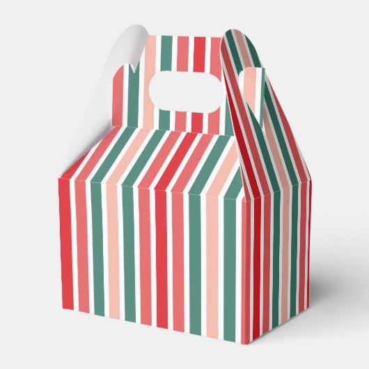 Rood Groen en Blush Gestreept Bedankdoosjes (Achterkant)
