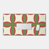 Rood, groen en bruin patroon bureaumat (Keyboard & Muis)