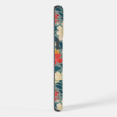 Rood, Groen en Crème Bloemen Chinoiserie iPhone Hoesje (Rechterkant)