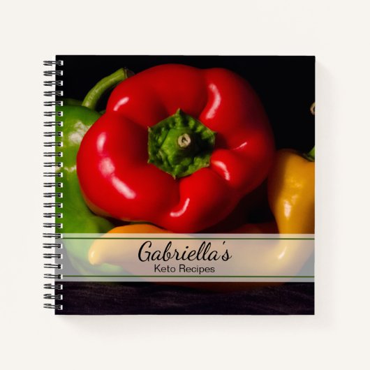 Rood, Groen en Geel Peppers Keto Recept Notitieboek (Voorkant)