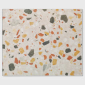 Rood, groen en geel van de terrazzozkleurige kleur cadeaupapier (Vlak)