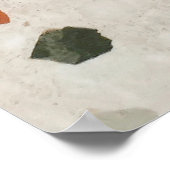 Rood, groen en geel van de terrazzozkleurige kleur poster (Hoek)