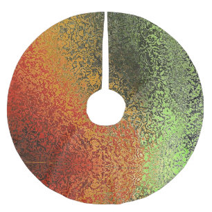 Rood Groen En Goud Patroon  Kerstboom Rok