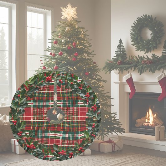 Rood groen en goud rustieke vakantie Plaid Kerstboom Rok