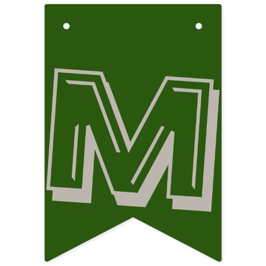 Rood Groen en Goud Vrolijk Kerstfeest Vlaggetjes (Tweede vlag)