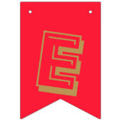 Rood Groen en Goud Vrolijk Kerstfeest Vlaggetjes (Derde vlag)