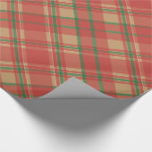 Rood groen en gouden kerstmis cadeaupapier (Hoek)