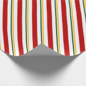 Rood groen en gouden snoepriet, kerstmis cadeaupapier (Hoek)