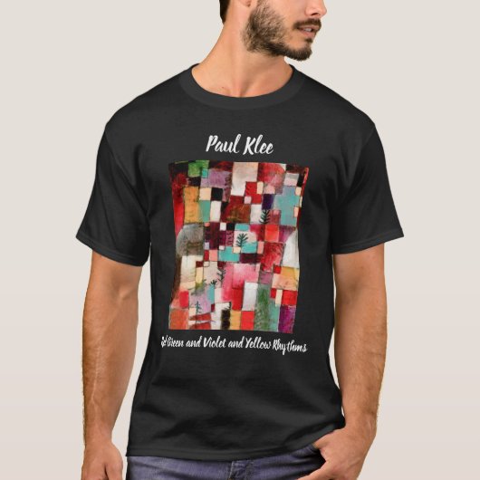 Rood groen en Violet en Geel Rhythms Paul Klee T-shirt (Voorkant)