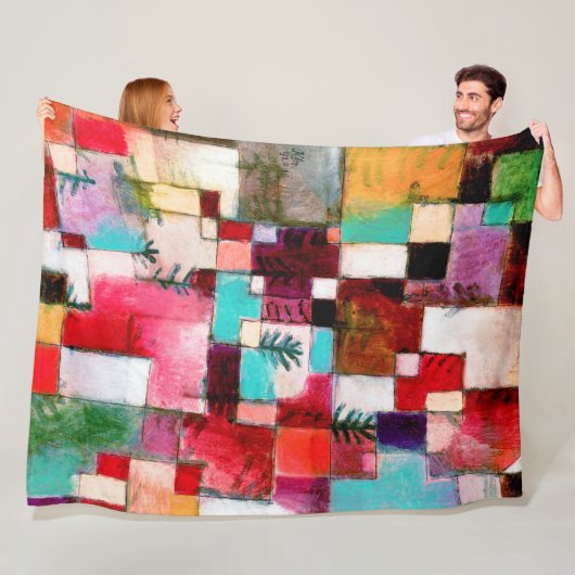 Rood Groen en Violet, Paul Klee Fleece Deken (In situ)